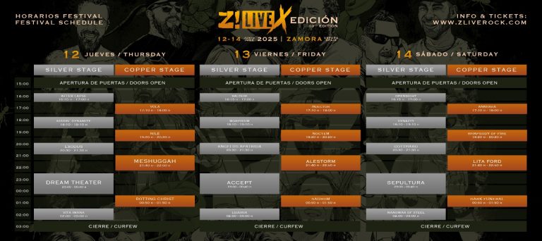 Z! Live 2025 horarios